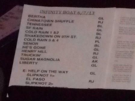 2013-06-07 phil set list